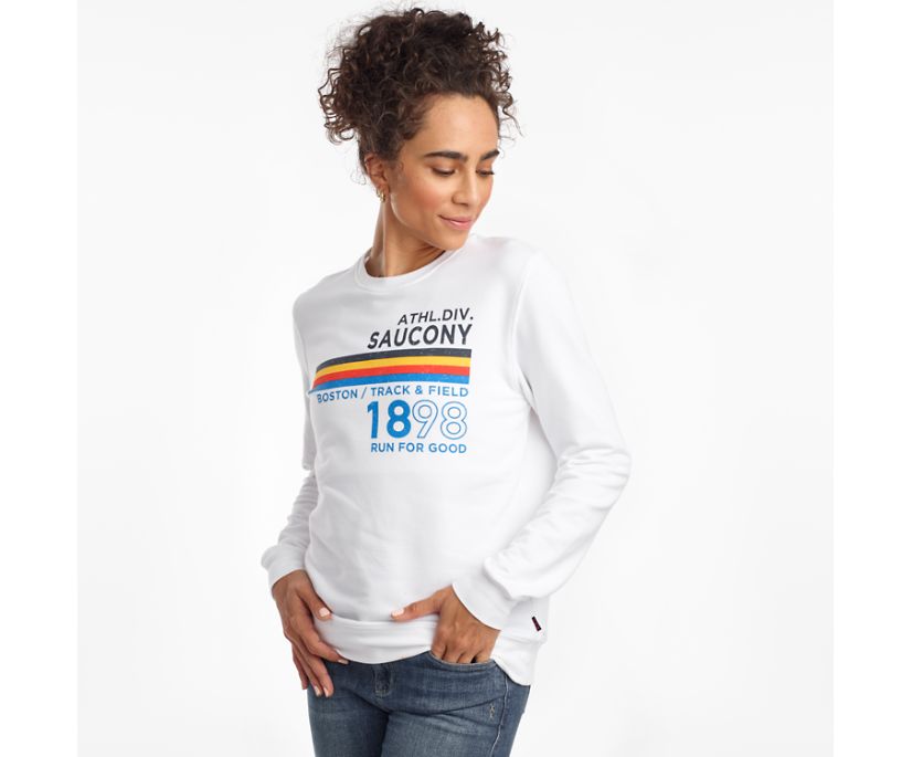 Women's Saucony Rested Crewneck Shirts White | Singapore 282CTVE